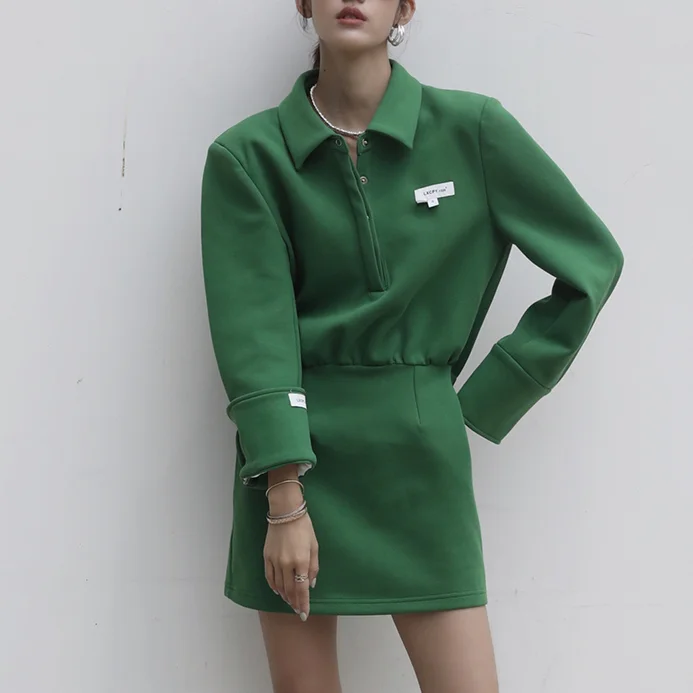 

Fashionable and Simple Double LOGO Early Autumn New Arrivals Women Dress
