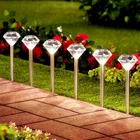 Солнечная лампа для отдыха на открытом воздухе с бриллиантом светильник лужайки светильник сада наружной отделки Водонепроницаемый светильник ing Солнечный СВЕТОДИОДНЫЙ светильник напольный светильник s