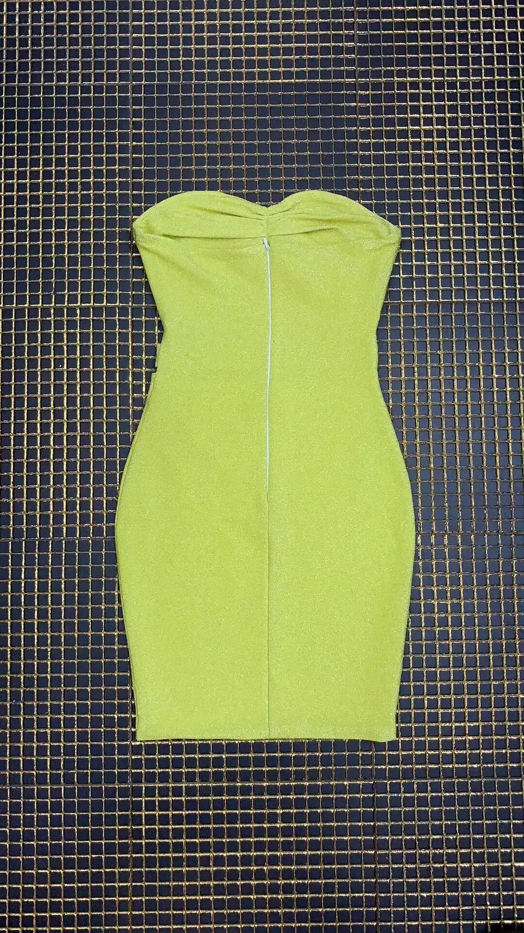 

2020 New Arrival women Yellow Strapless Elegant Sexy Bodycon Celebrity Evening Party Bandage Dress wholesale