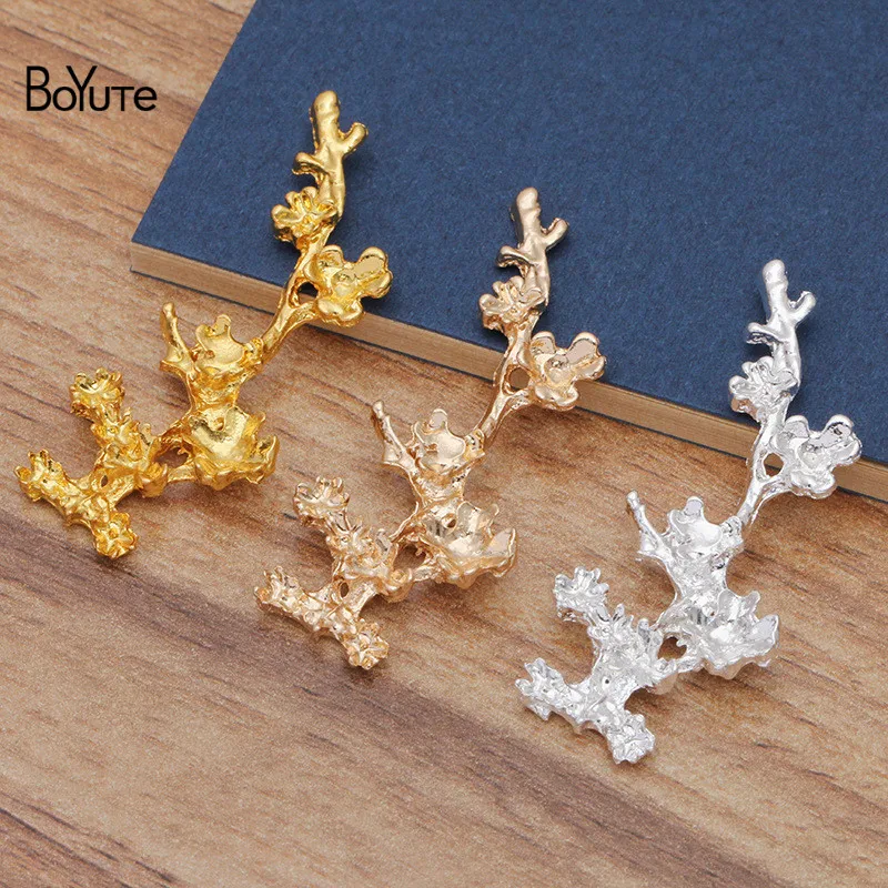 

BoYuTe New Arrive (20 Pieces/Lot) Length 47MM Flower Branch Metal Alloy Materials Diy Hand Made Accessories for Jewelry Making