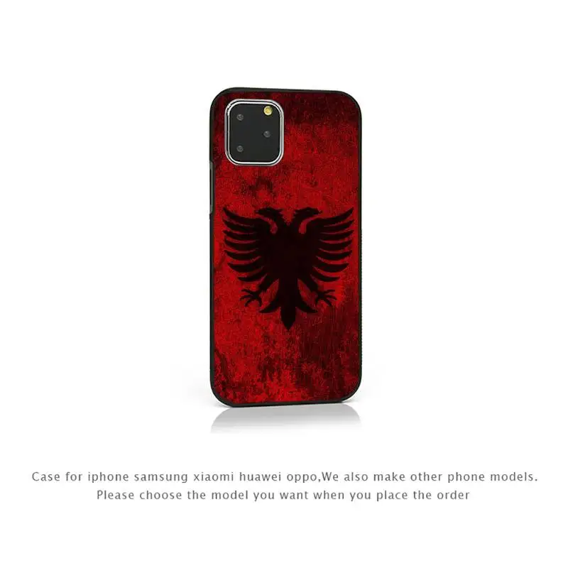 

Republic of Albania Phone Case for iPhone Samsung Xiaomi note A 6 7 8 9 11 12 20 Pro X XS Max XR Plus