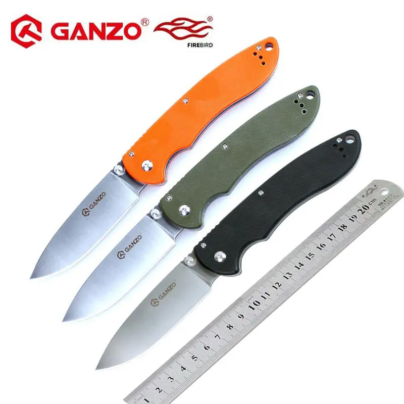 Ganzo G740 58-60HRC 440C Лезвие G10 Ручка 3 цвета Складной нож Тактический нож открытый кемпинг EDC инструмент охотничий карманный нож