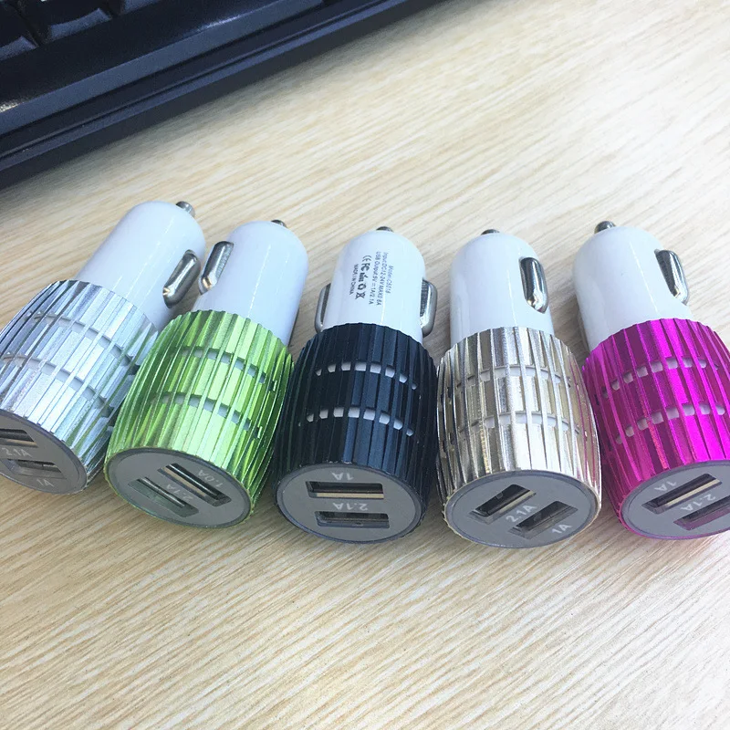 Автомобильный Зарядное устройство 2 Порты и разъёмы s сигареты 5v 2.1A микро