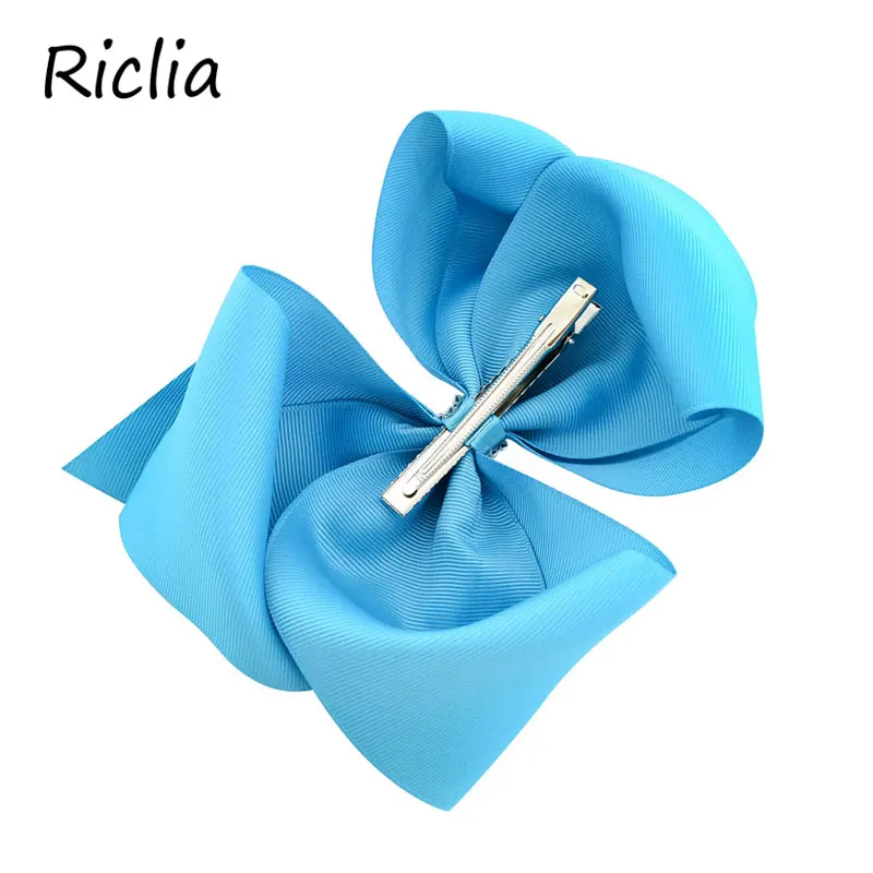 Riclia 6 шт./лот большой бант заколки для волос детей Красочные Красота ручной работы