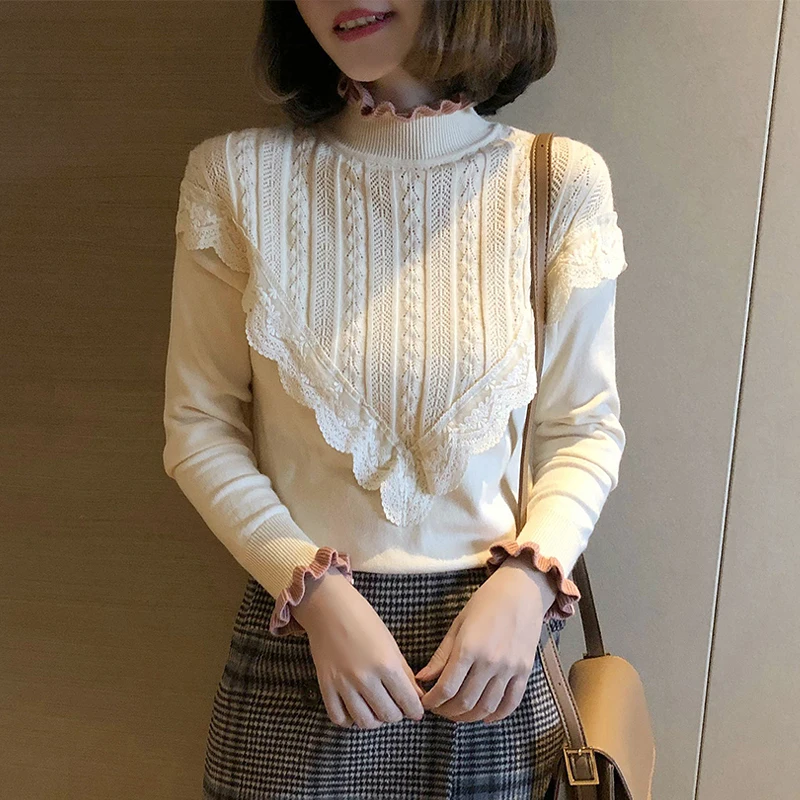 Женский свитер 2020 черный пуловер с высоким воротом корейские осенне-зимние топы