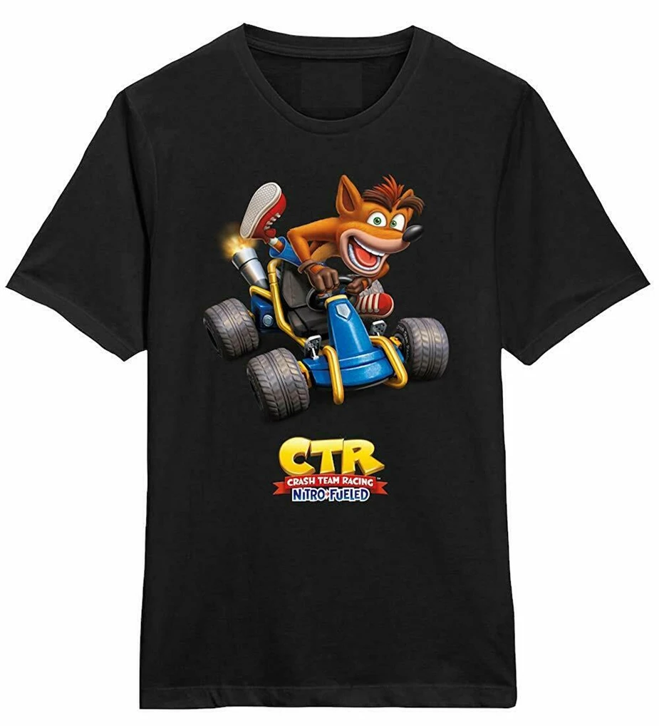 Crash Bandicoot - Team Racing Nitro-Fueled Мужская футболка Забавный дизайн | одежда