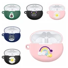 Милый мультяшный чехол с котом для Huawei Freebuds 4i, чехол с забавным авокадодинозавром, Радужный силиконовый чехол для наушников