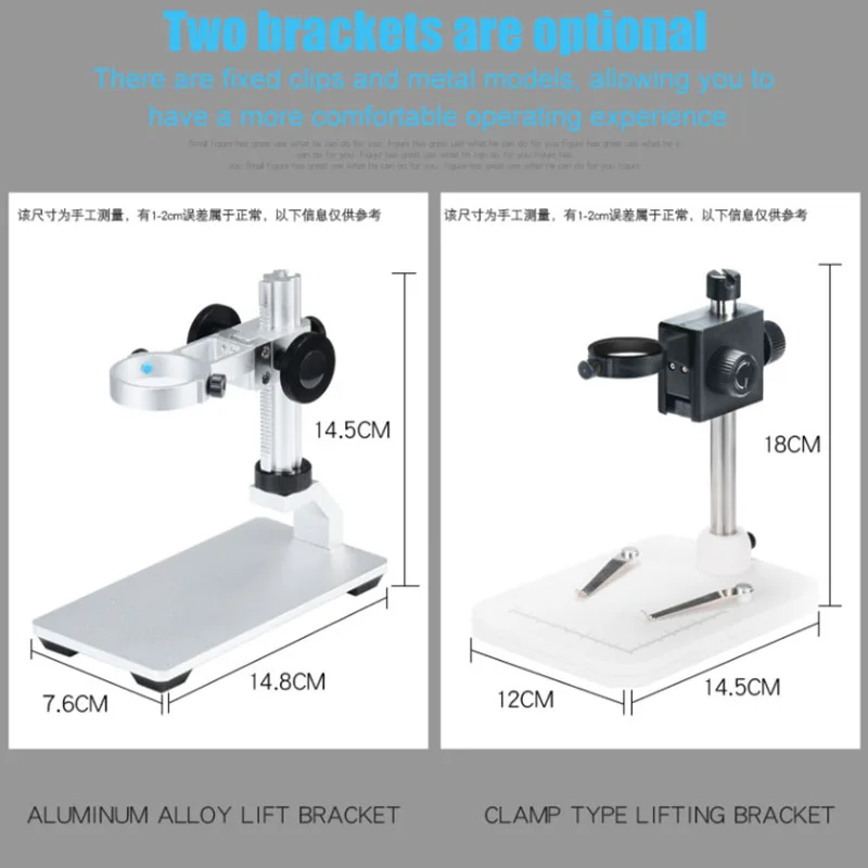 

1000x 2.0MP USB Digital Electronic Microscope DM4 4.3"LCD Display VGA Digital Microscope 8 LED Magnifier Video Microscope