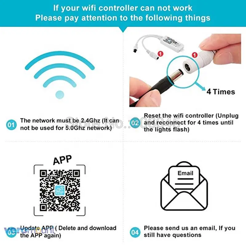 Magic Home WiFi-114 DC12V 24V Mini Wifi светодиодный RGBW управление er поддержка Amazon Alexa Google Home Голосовое управление телефоном приложение