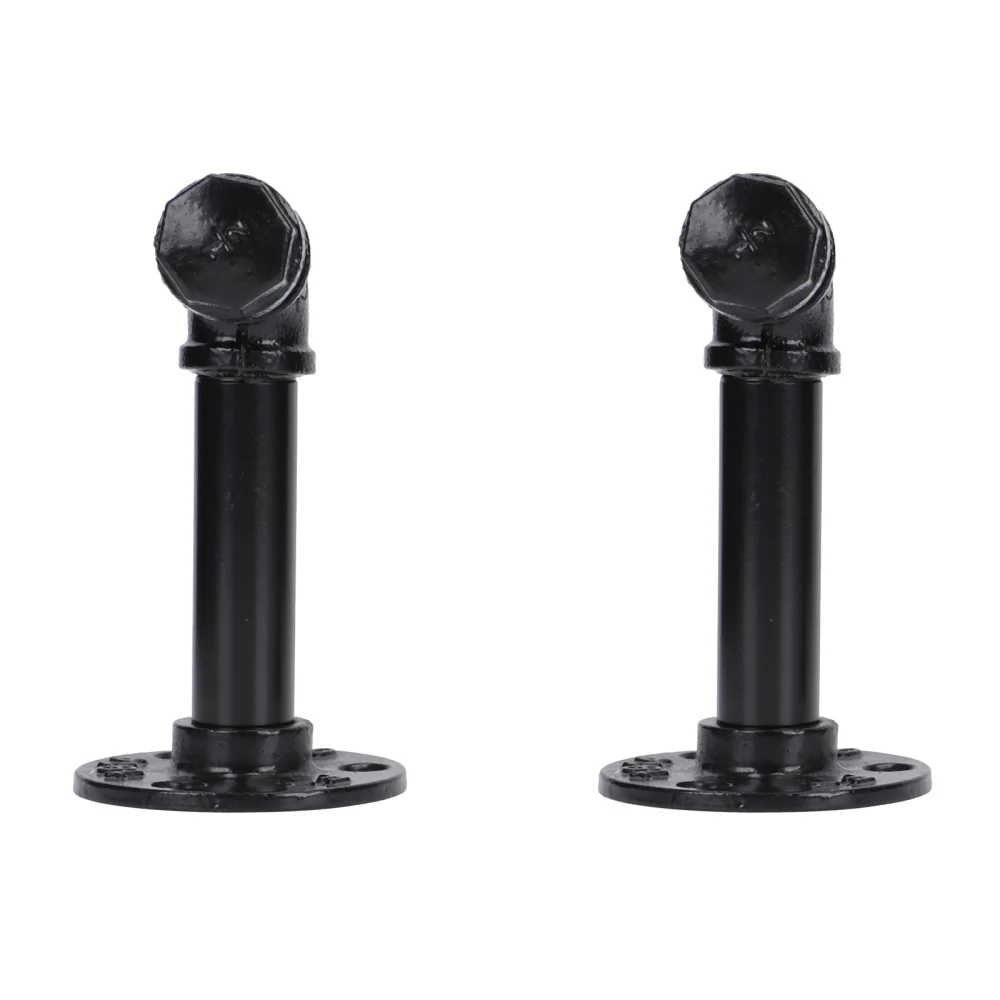 

2Pcs American Style Wall Mounted Red Rack Iron Bottle Shelf for Bar