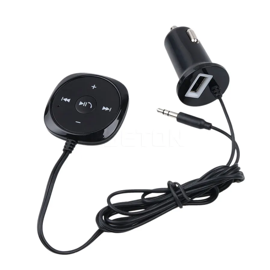 

Handsfree Bluetooth Car Kit MP3 Audio Music Receiver Adapter USB Charger Magnetic Base MP3 A2DP 3.5mm AUX