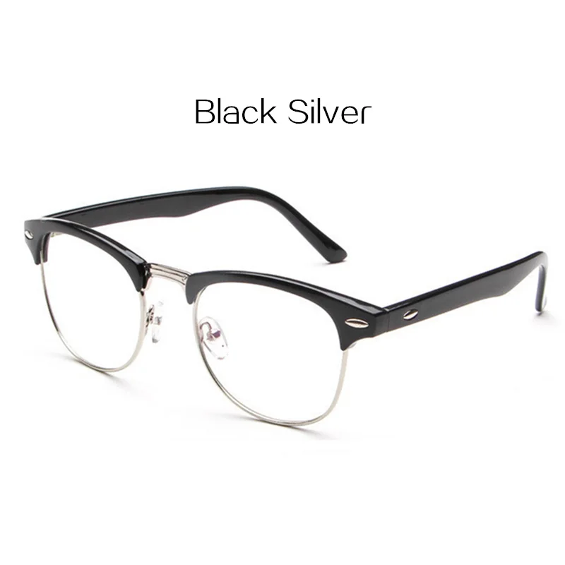 Black Silver KUJUNY Оптическое стекло es рамка для мужчин и женщин стекло es с прозрачными глазами стекло для мужчин и женщин прозрачное стекло es рамки - Цвет оправы: Black Silver