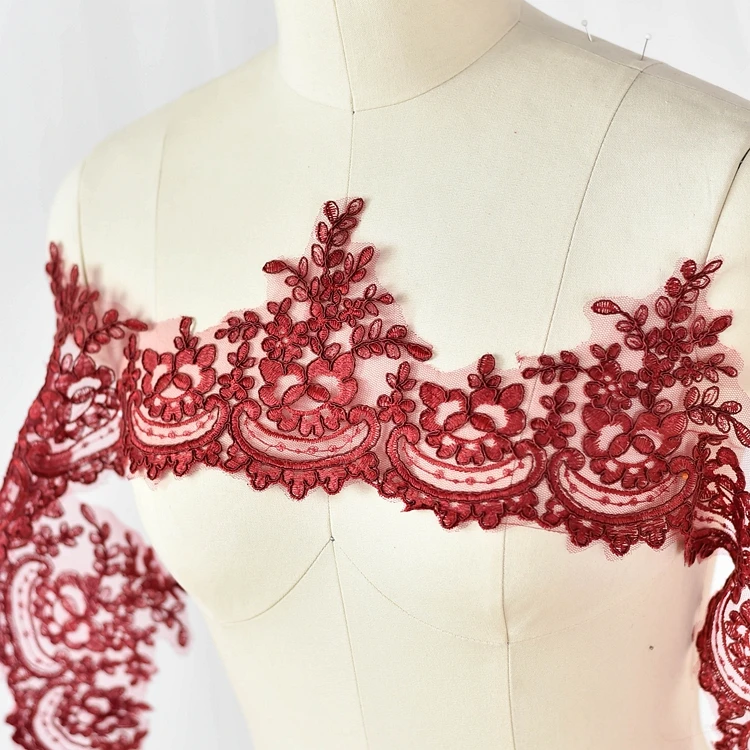 3 ярда 21 см в ширину белая свадебная ткань с цветами венецианская аппликация