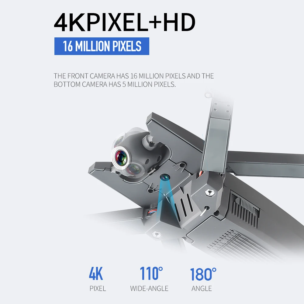 2020 Новый Радиоуправляемый Дрон с 4K HD камерой WiFi FPV широкоугольный оптический