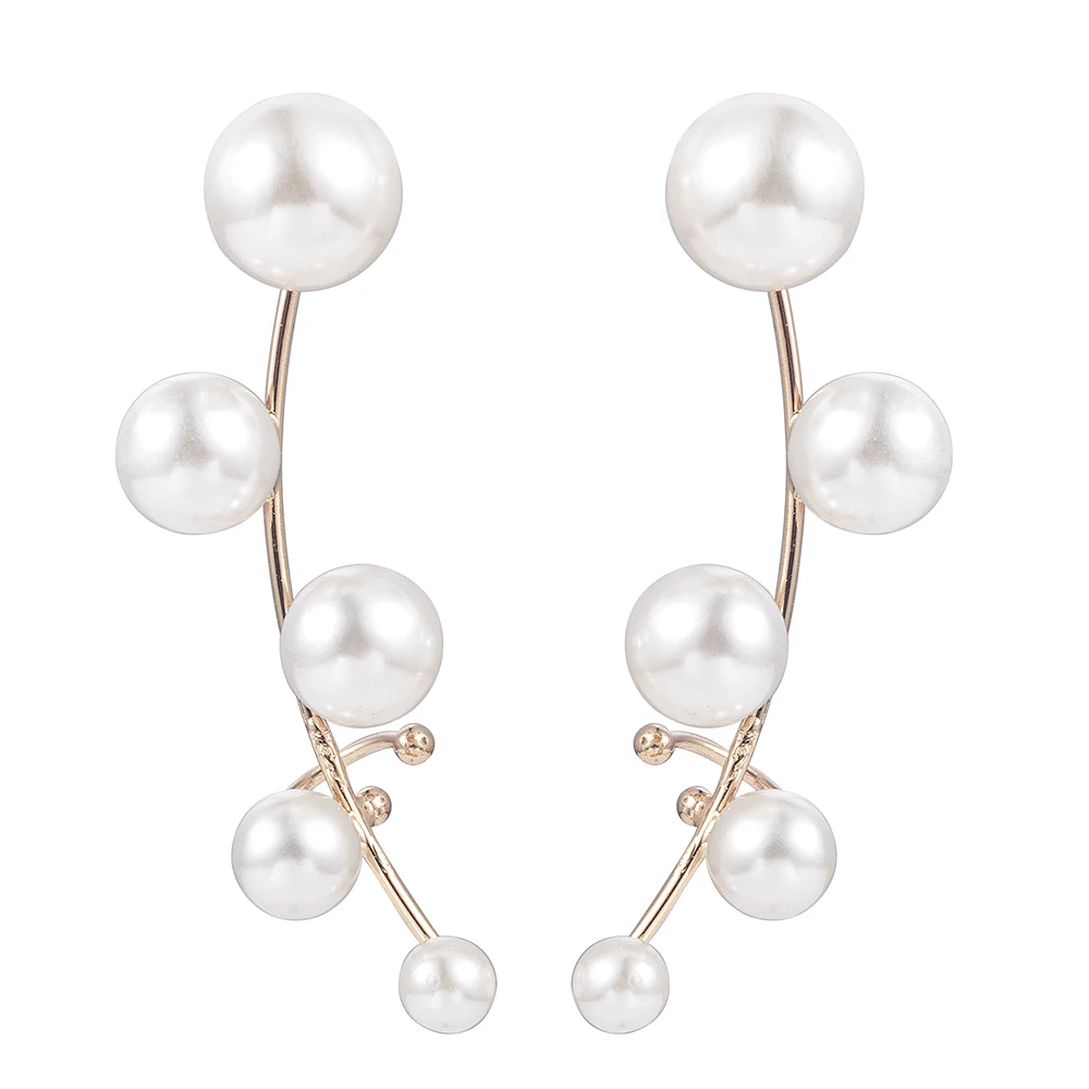 

2019 New Korean Jewelry Pearl Heart Flower Geometry Stud Earrings For Women Statement Wholesale earrings christmas jewelry