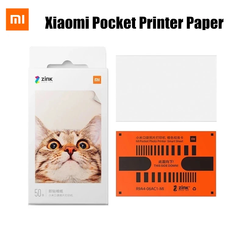Оригинальный Xiaomi цинкованные Карманный принтер бумага самоклеящаяся