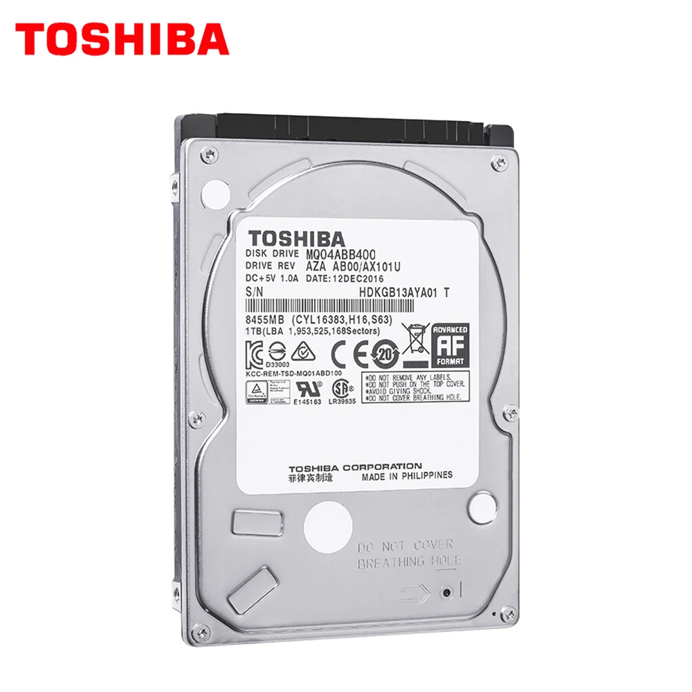 TOSHIBA ноутбук 4 ТБ жесткий диск HDD 2 5 &quot5400 об/мин 128 М SATA2 оригинальный новый для
