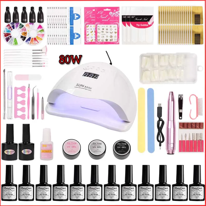 Маникюрный набор на выбор 12 видов цветов Гель лак основа верхнее покрытие наборы