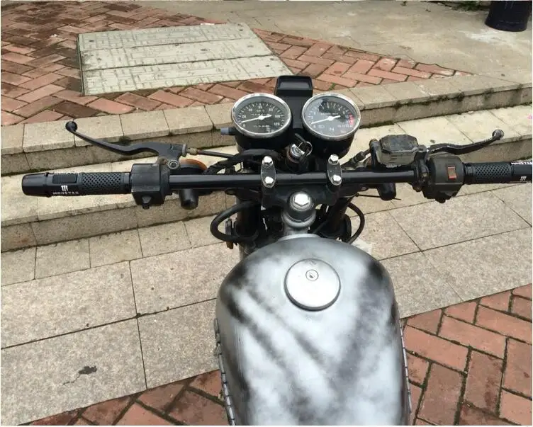 Мотоциклетный руль 7/8 &quot22 мм черный для Honda Kawasaki Yamaha Suzuki Harley Chopper Bobber|Руль