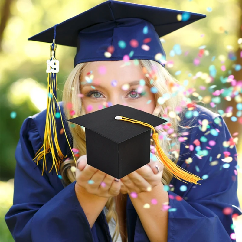 Коробка для конфет в виде шляпы выпускного 10 шт. украшение 2021 украшения