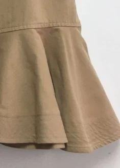 

2020 Spring and Summer New Skirt Fashionable Solid Color High Waist Ruffle Mini A-line Mini Skirt