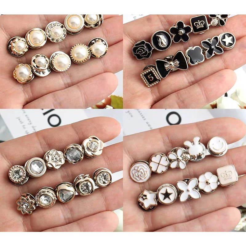 Комплект модных антибликовых жемчужных запонок брошь на рубашку пуговицы