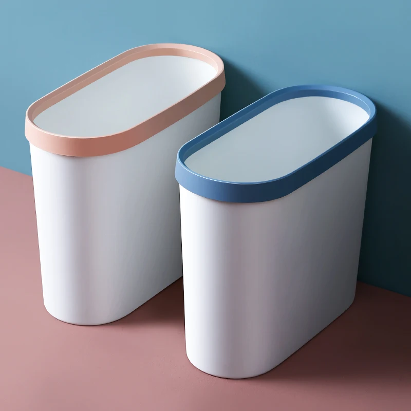 

Recycling Trashcan Waste Bin Plastic Kitchen Storage Trash Waste Bin Office Creative Cubo De Basura Home Merchandises DM50WB