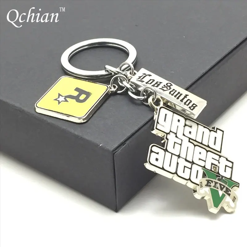 Декоративный брелок с логотипом из металлического сплава V GTA5 | Украшения и