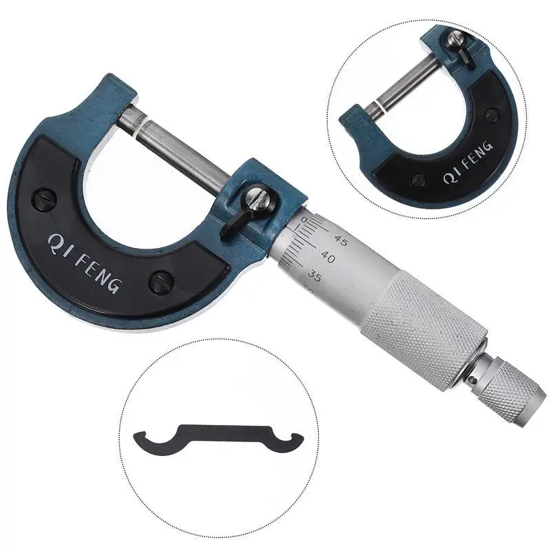 

1pc Portable 0-25mm Spiral High Precision Outside Micrometer Spiral Micrometer