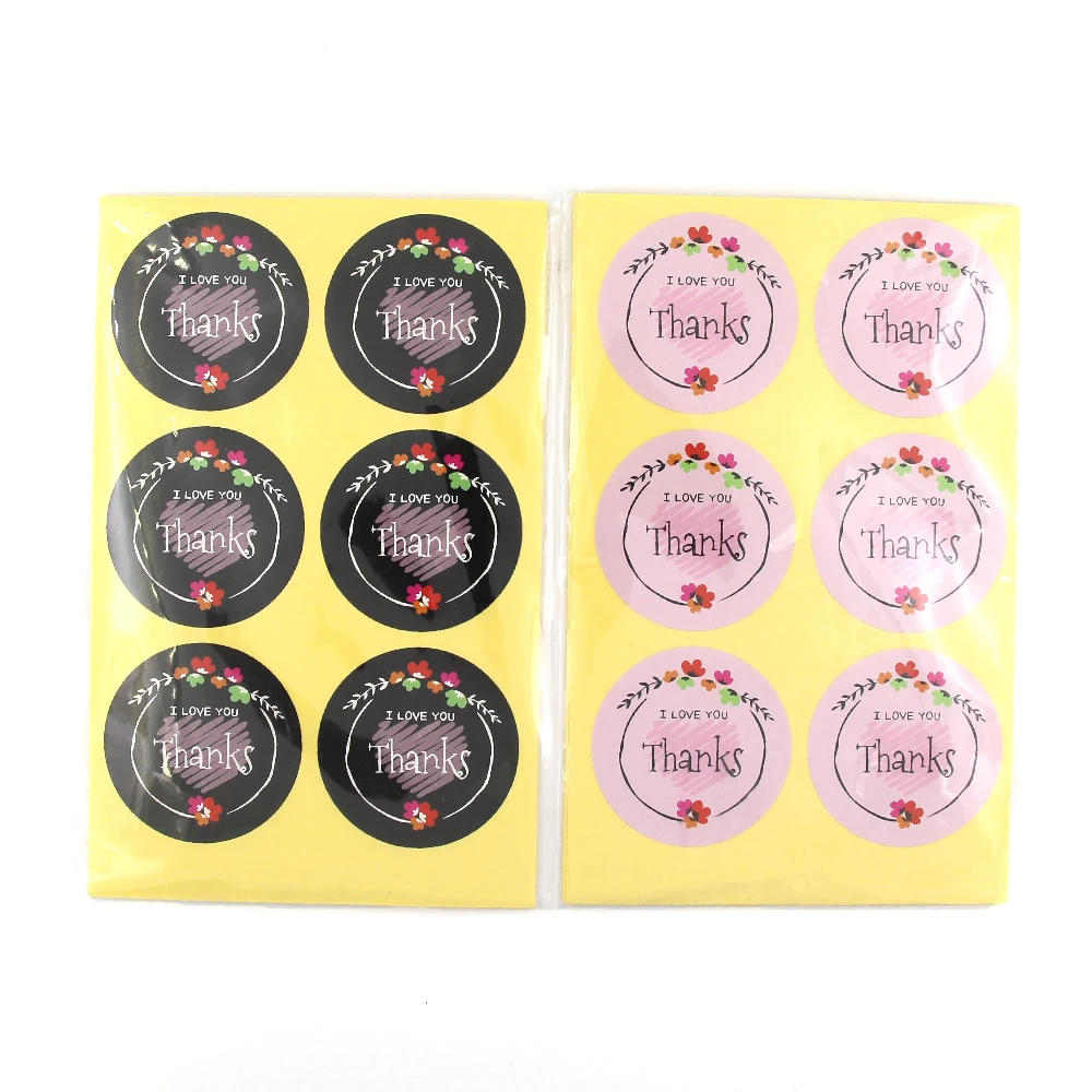 Наклейки круглые/квадратные спасибо 10 листов | Дом и сад