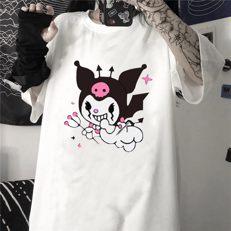 

Gothic T-shirt Aesthetic Large Harajuku T-shirt y2k Aesthetic Rap Hip Hop Rock Street Summer Streetwear Sweet Girl T-shirt