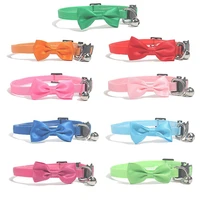 nylon cat collar with bow with safety elastic adjustable pet kitten puppy product small dog collar
