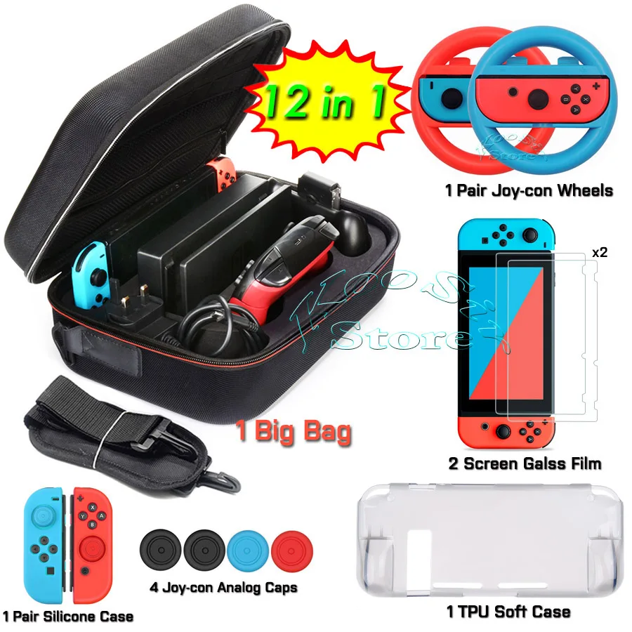 Сумка для хранения Nintendo Switch + чехол из ТПУ пленка закаленного стекла ручки Joycon