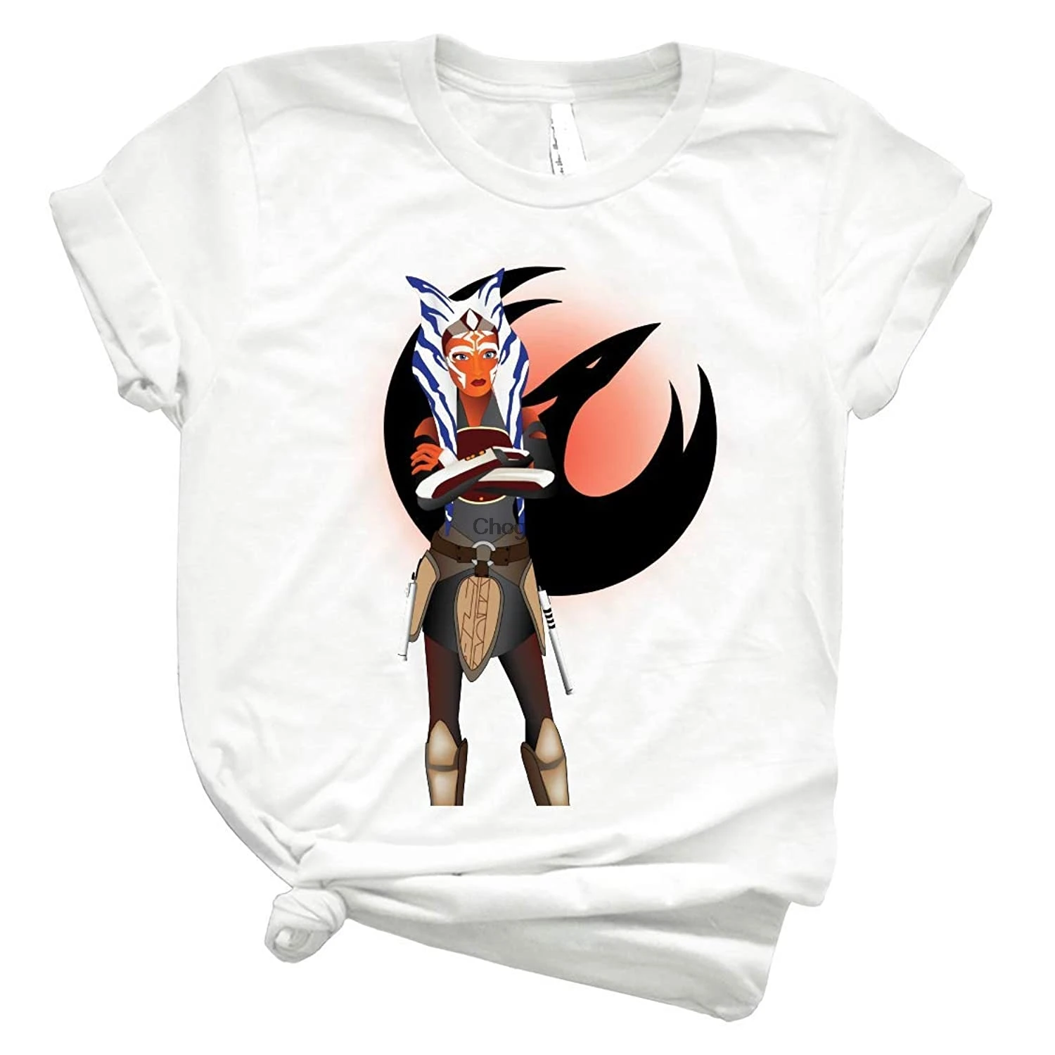 Простая винтажная рубашка Ahsoka Tano 28 унисекс с графическим рисунком на заказ для