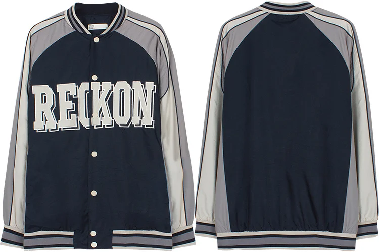 

Vintage American blue Baseball Jacket Women Plus Size Women Clothing Baseball Jacket Spring Jackets Embroidery American Coat