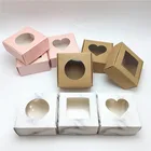 Коробка из крафтовой бумаги 50 шт., Коробка для мыла ручной работы, свадебный подарок, рождественские подарочные коробки на День святого Валентина