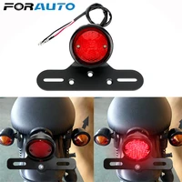 forauto dc 12v led moto rear lights motorcycle tail brake stop light racer for chopper bobber motorbike accessories