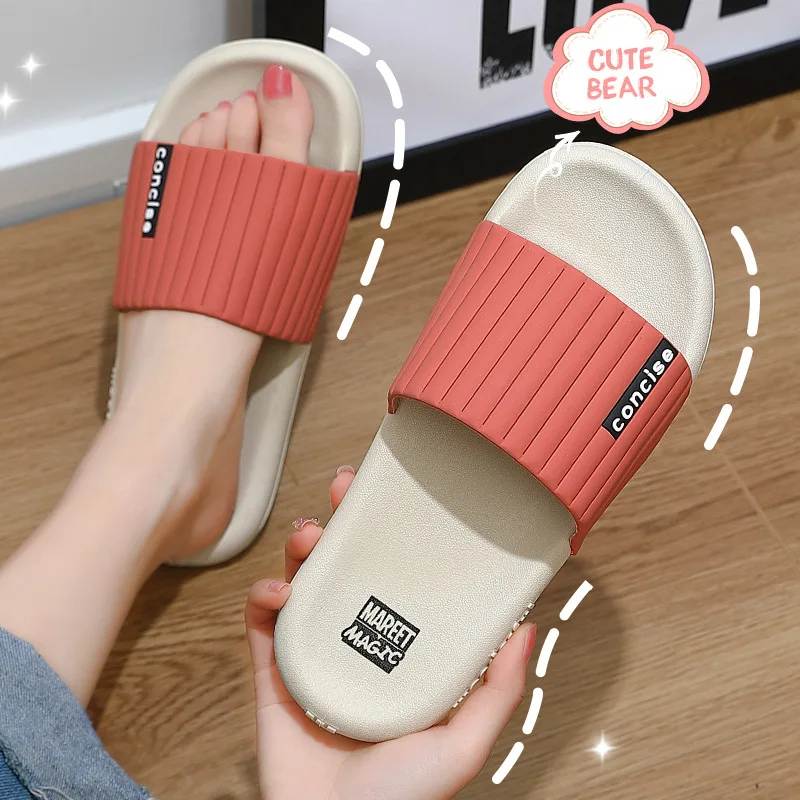 Women's Home Bath Anti-slip Home Sandals Quiet Soft Bottom And Odor-resistant Couples Wear Men's Shoes  Men Slippers