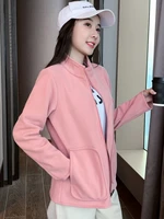 polar fleece jacket womens new autumn short stand collar fleece sweater korean style fashion brand fashion cardigan top