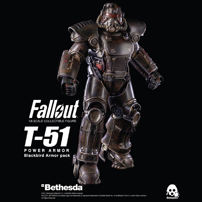 Threezero 3Z0179 1/6 Fallout- T-51 черный бронированный комплект Power Armor в наличии | Игрушки и