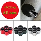 Колпачки на клапаны автомобильных шин, металлические, серебристые, красные, черные, колпачок клапана на колесе дюйма, 4 шт.