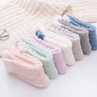 svokor plus velvet thick kawaii mid socks breathable winter warm snow socks women candy color cotton floor sleeping socks gift