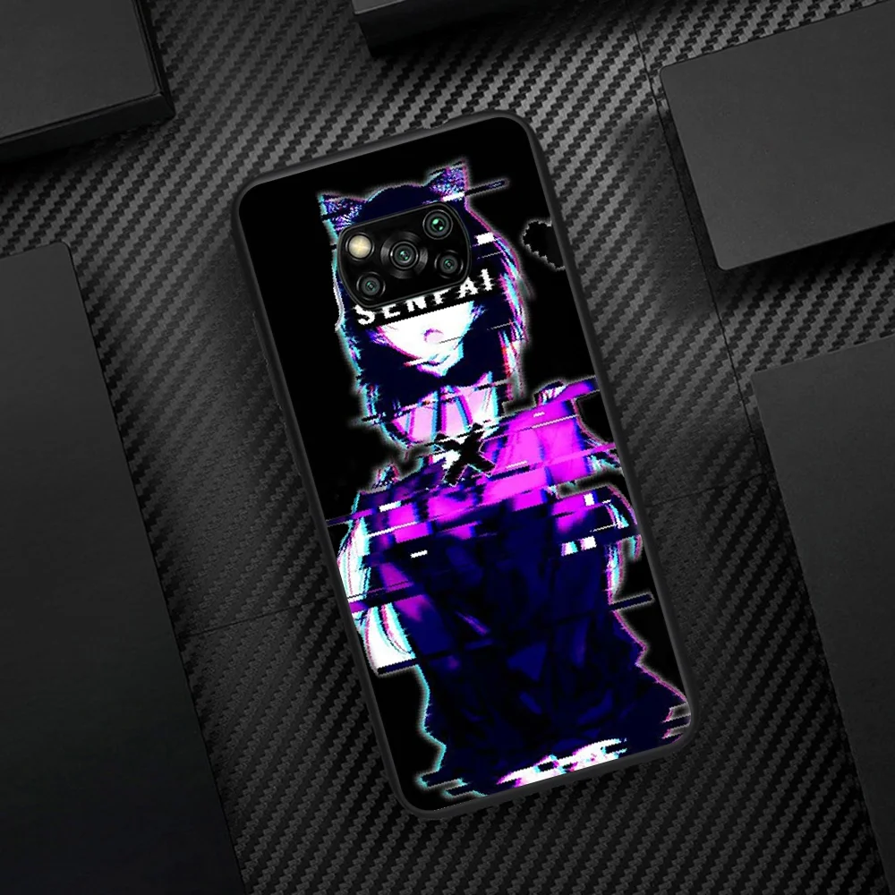 

LEWD Sad Sexy Anime Aesthetic Phone Case Cover Hull For Xiaomi Mi A2 A3 8 9 SE 9T 10 10T Lite Pro Ultra Poco X3 black Cell