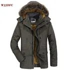Зимняя мужская куртка, бриджи 5XL 6XL, теплая парка с хлопковой подкладкой, пальто, Повседневная флисовая длинная мужская куртка с искусственным мехом и капюшоном, ветровка для мужчин