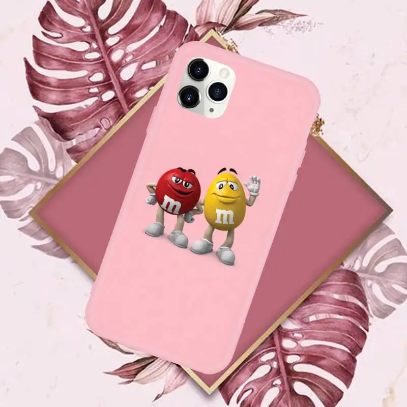 

M&M's Chocolate Nutella Bottle Phone Case Candy Color for iPhone 6 7 8 11 12 s mini pro X XS XR MAX Plus