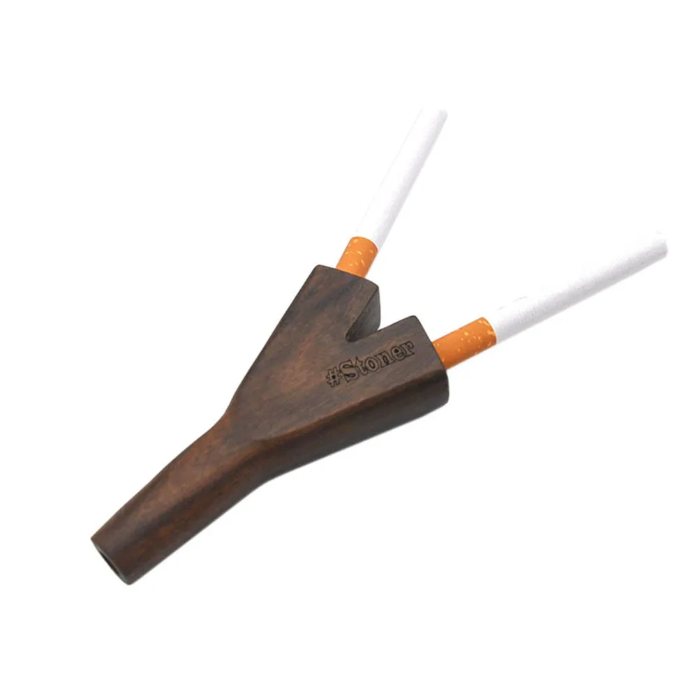 Чистая ручная работа деревянная труба серии из цельного дерева прямой двойной