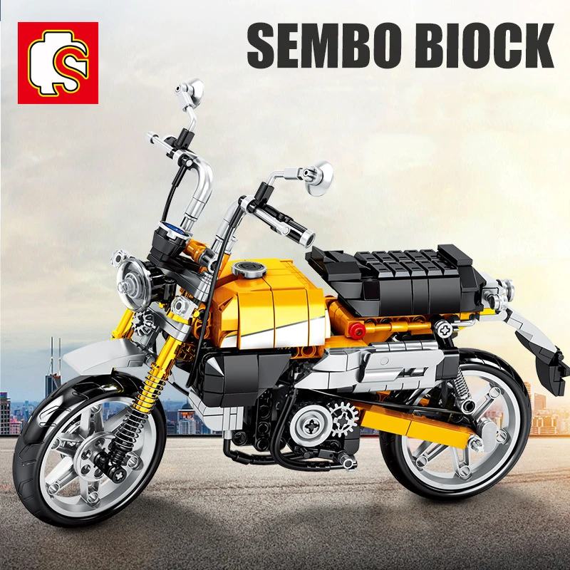 451 шт. Детский конструктор городской мотоцикл|Блочные конструкторы| |