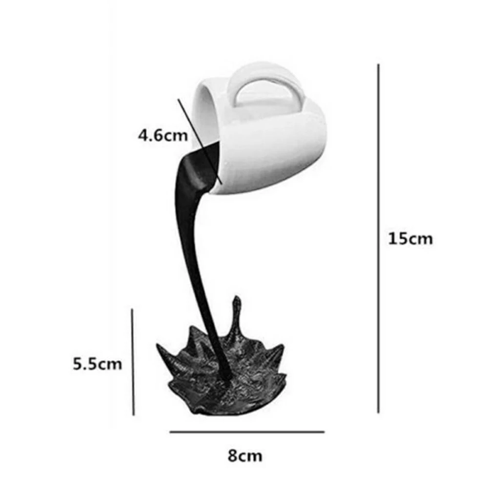 

Floating Spilling Coffee Cup Sculpture Kitchen Decoration Spilling Magic Pouring Splash Creative Coffee Mug Home Decoration