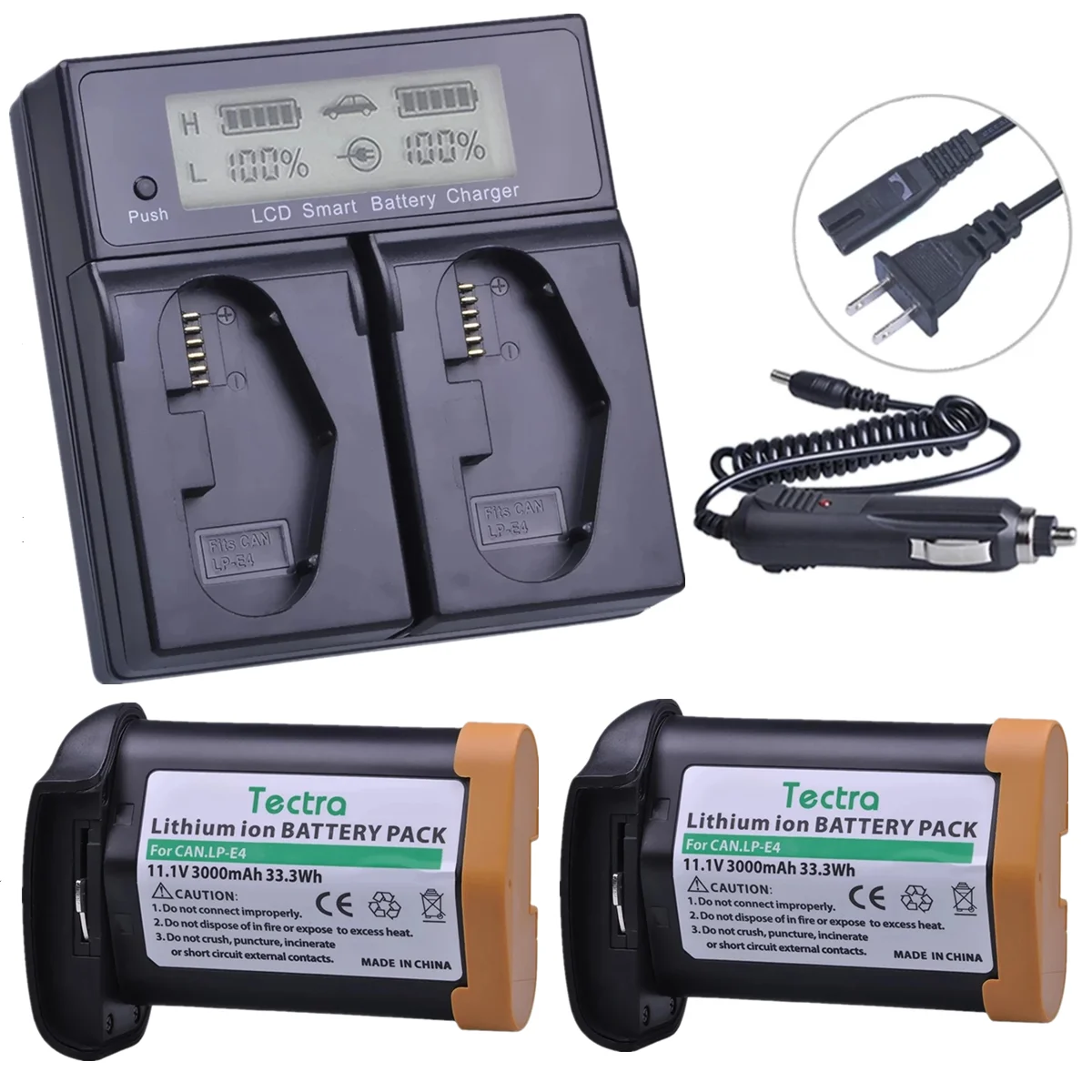 3000mAh LP E4 LP-E4 E4N Camera Li-ion Battery+Dual Charger for Canon EOS 1D Mark III EOS-1D IV 1Ds | Электроника