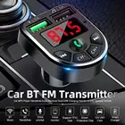 Новый автомобильный передатчик Bluetooth 5,0 FM-радио модулятор Автомобильный комплект 3.1A USB Автомобильное зарядное устройство громкой связи беспроводной Aux аудио mp3-плеер
